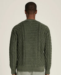 Cable Sweater Garment Wash
