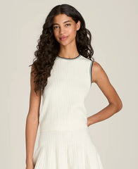 Pointelle Rib Sweater Tank